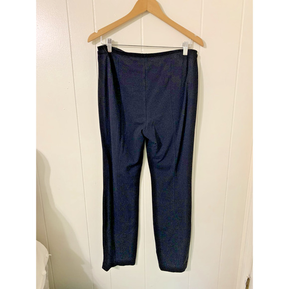 Ellie Tahari Women's Black Ponte Knit pull on pants Large Career work Capsule - Picture 2 of 9